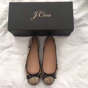 J. Crew Lily ballet Flats in Snakeskin